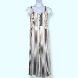 Chances R Yellow Striped Jumpsuit